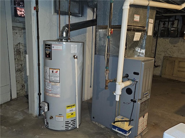utilities with heating unit and water heater