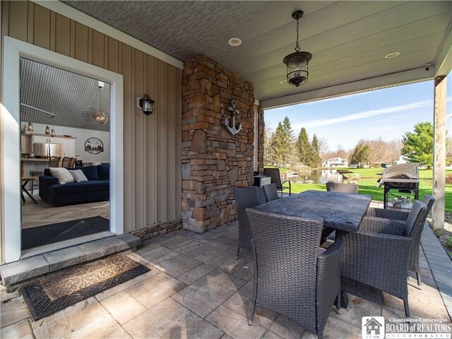 view of patio / terrace featuring outdoor dining area