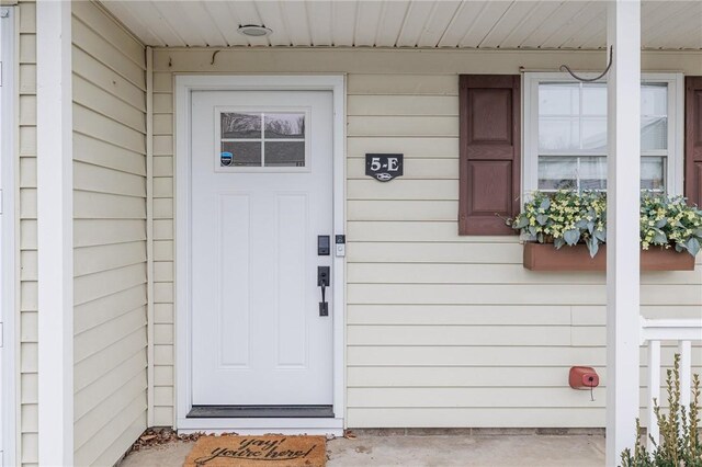 view of exterior entry