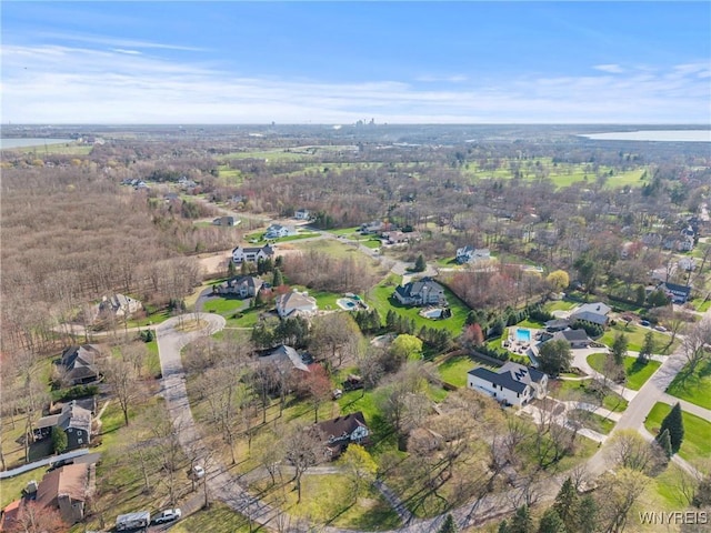 aerial view featuring a residential view