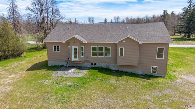 7717 Roberts St, Lenox, NY 13032 - rear view of property with roof with shingles and a yard