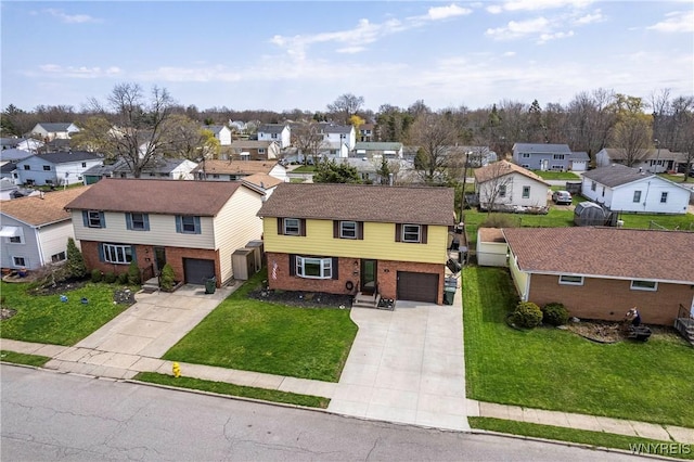 aerial view featuring a residential view