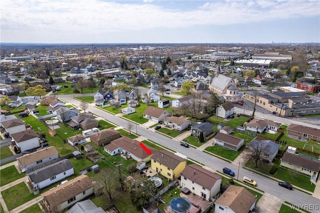birds eye view of property featuring a residential view