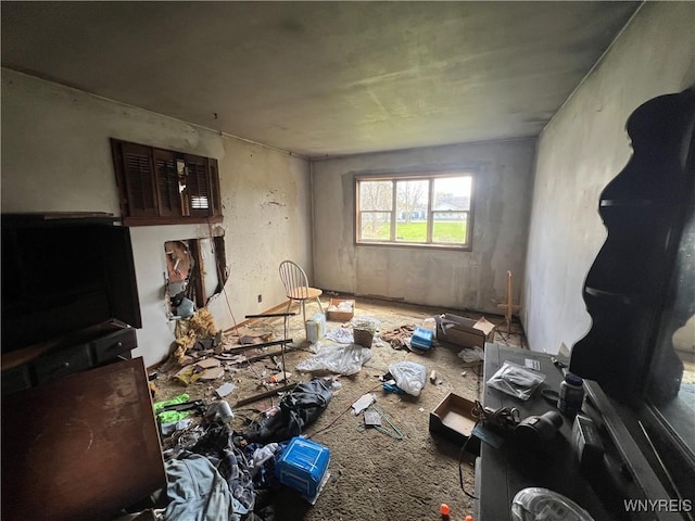 interior space featuring a wall mounted air conditioner
