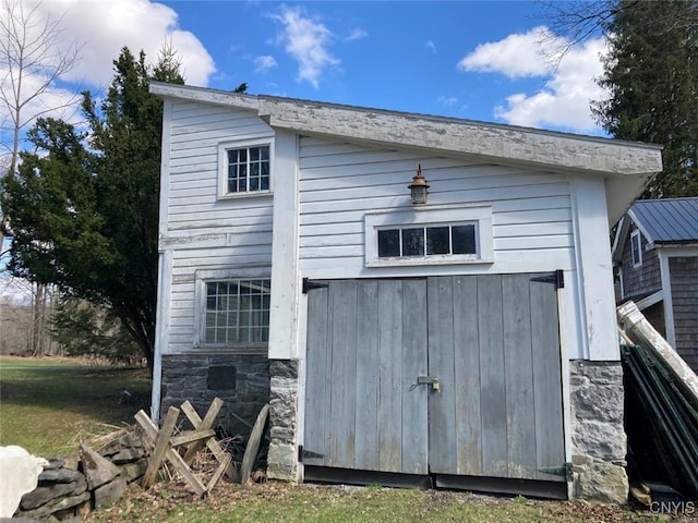 view of shed