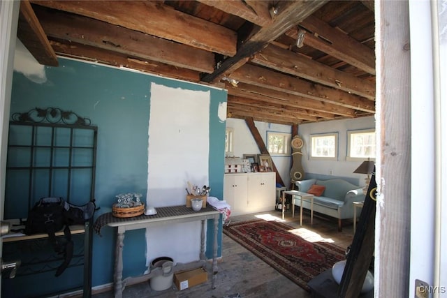 interior space featuring wood finished floors