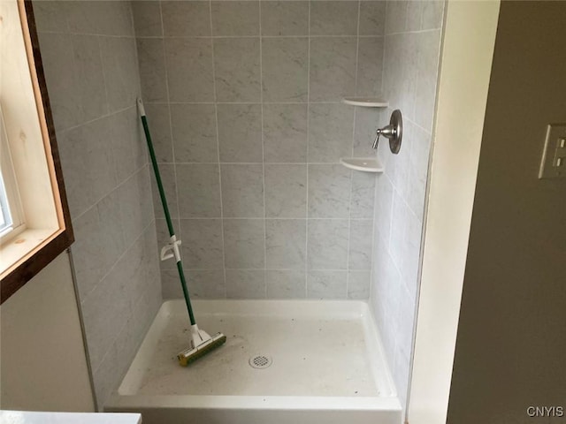 full bathroom with a shower stall