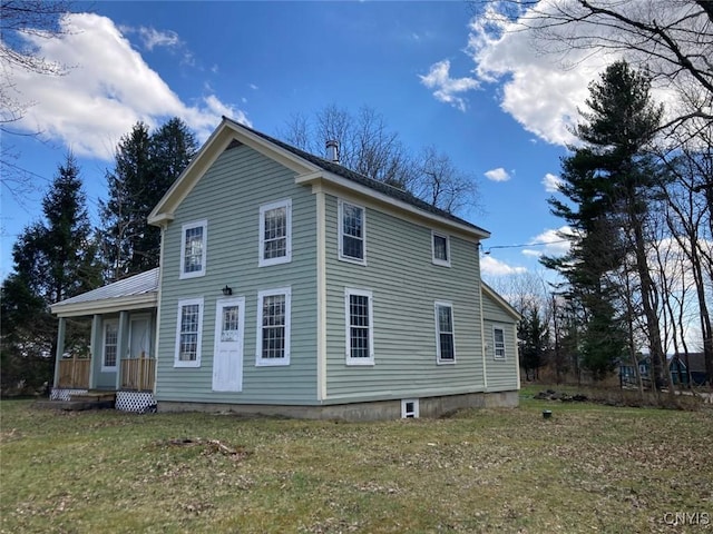 5081 Military Rd, Russia, NY 13431 - rear view of house with a yard
