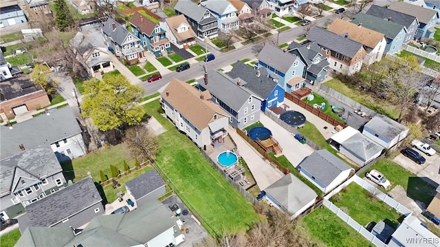 birds eye view of property featuring a residential view