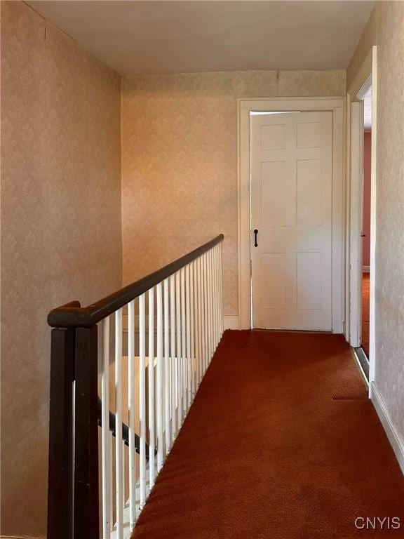 corridor with carpet flooring