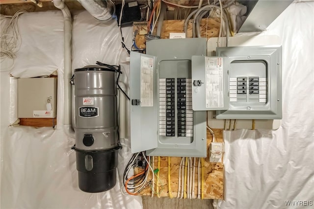 utility room featuring electric panel