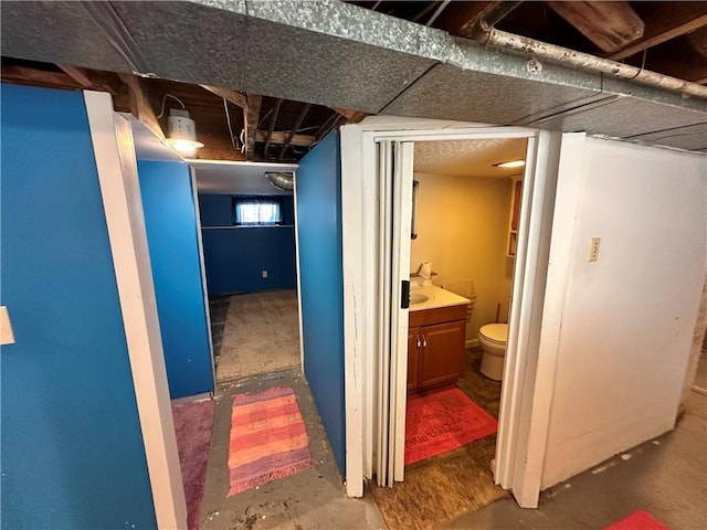 view of basement
