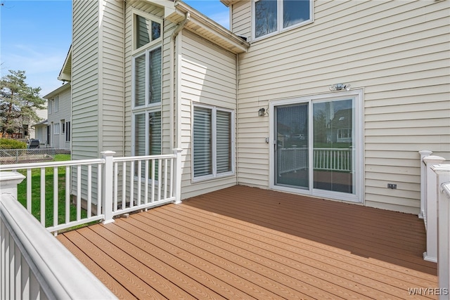 deck with fence