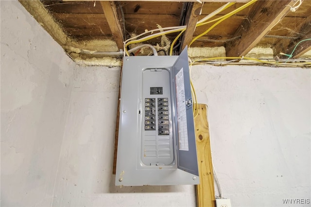 utility room with electric panel