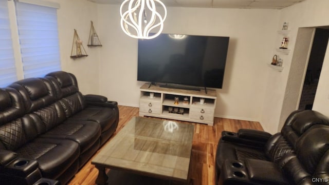 living room featuring wood finished floors