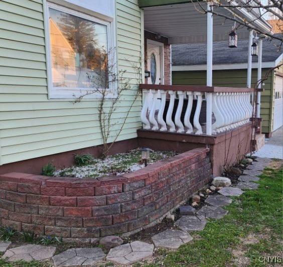 view of home's exterior featuring a garage
