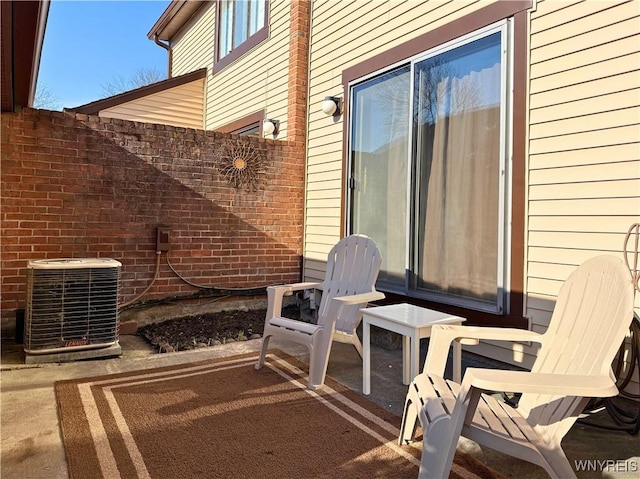 view of patio / terrace featuring central AC unit