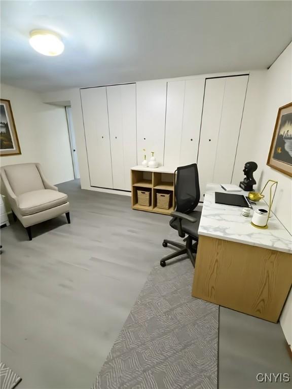 view of home office