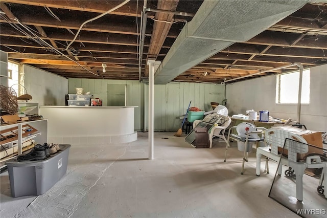 view of basement