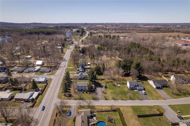 aerial view with a residential view