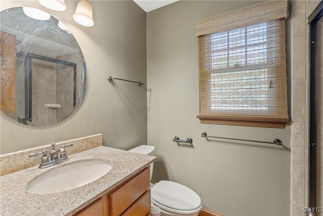 7266 Wakefield Dr, Manlius, NY 13066 - full bathroom with vanity, toilet, and a stall shower