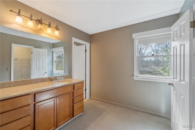 7266 Wakefield Dr, Manlius, NY 13066 - bathroom featuring vanity and baseboards