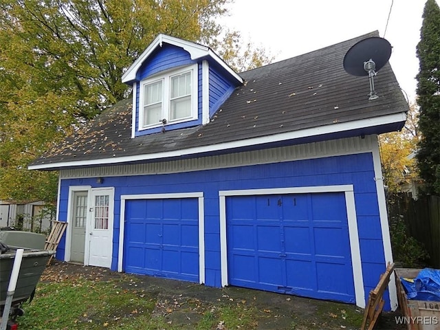 garage with a garage
