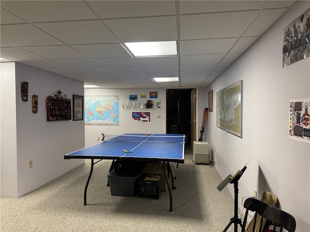 5876 Clearview Ln, Alfred, NY 14803 - playroom with a paneled ceiling and carpet