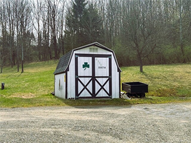 5876 Clearview Ln, Alfred, NY 14803 - view of shed with a forest view