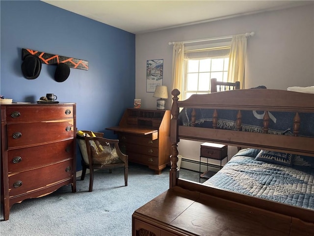5876 Clearview Ln, Alfred, NY 14803 - carpeted bedroom featuring a baseboard radiator