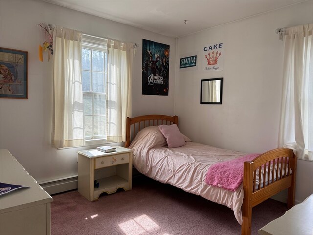 5876 Clearview Ln, Alfred, NY 14803 - bedroom with a baseboard heating unit and carpet