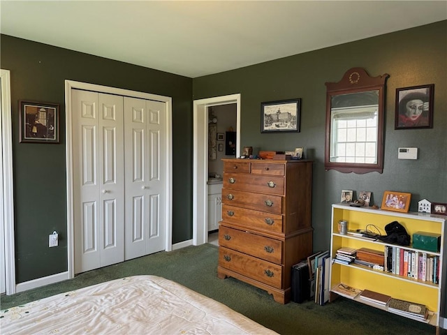 5876 Clearview Ln, Alfred, NY 14803 - carpeted bedroom with baseboards and a closet