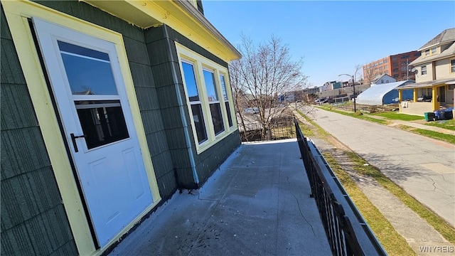 balcony with a residential view