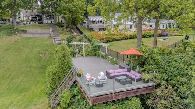 bird's eye view with a residential view