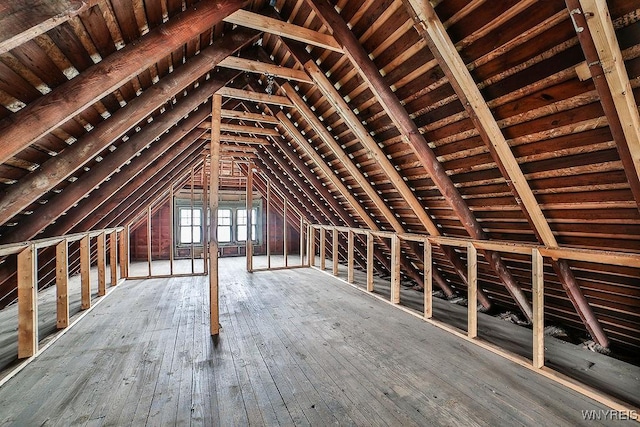 view of attic