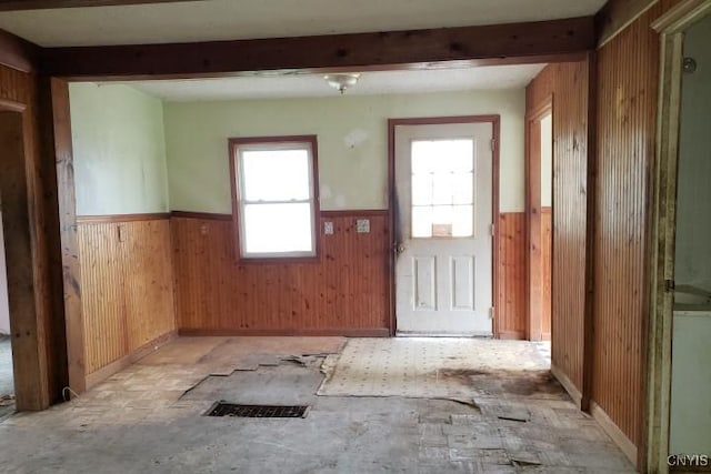 24 Railroad St, Elbridge, NY 13080 - unfurnished room featuring wainscoting and wood walls