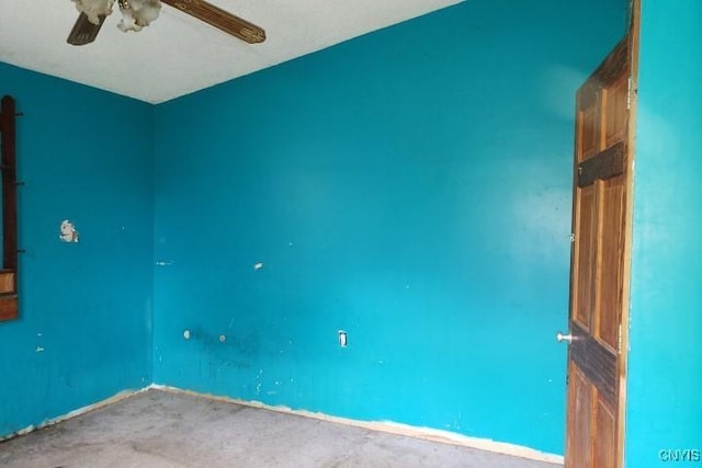 24 Railroad St, Elbridge, NY 13080 - carpeted empty room with baseboards and ceiling fan
