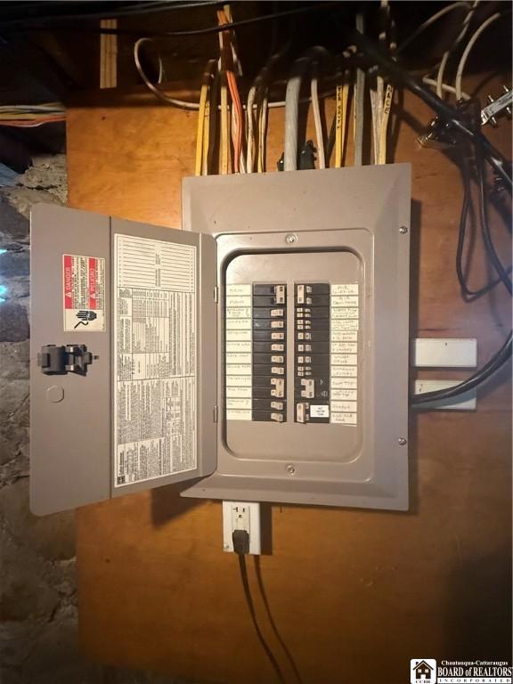 utility room featuring electric panel