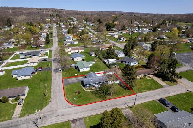 bird's eye view featuring a residential view