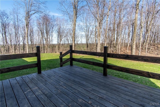 30372 Hadley Rd, Rutland, NY 13612 - wooden deck featuring a yard