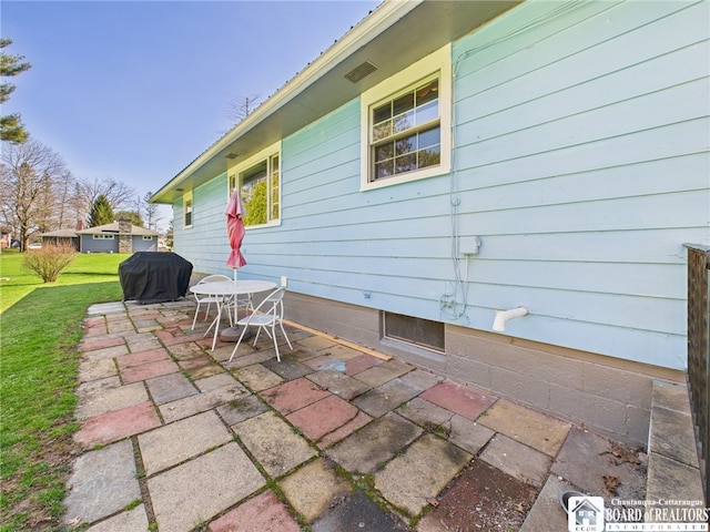 view of patio with grilling area