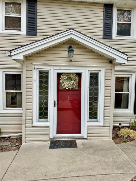 view of exterior entry