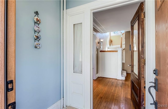 117 Proctor Blvd, Utica, NY 13501 - hallway featuring baseboards and wood-type flooring