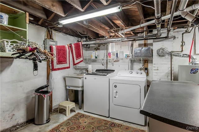 117 Proctor Blvd, Utica, NY 13501 - clothes washing area with independent washer and dryer and laundry area