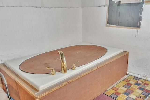 bathroom with a bath