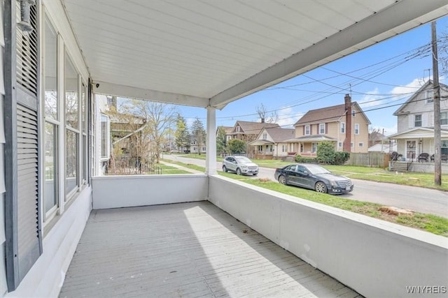 balcony with a residential view