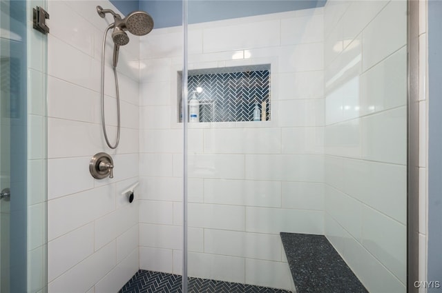 full bathroom with a stall shower