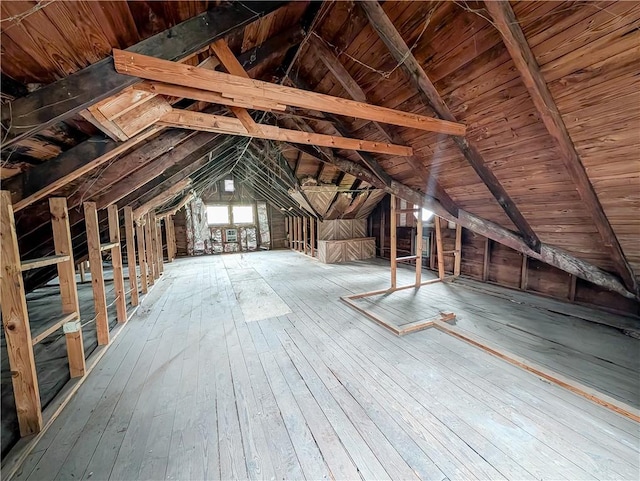 view of attic