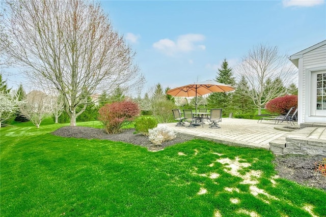 view of yard with a patio