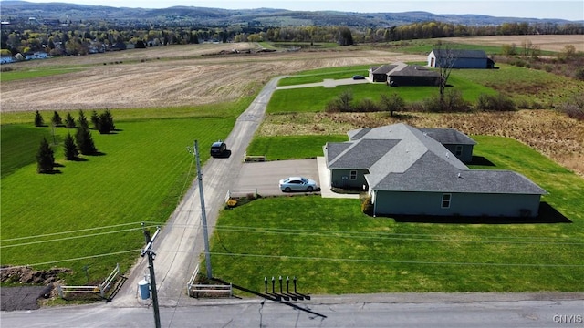 aerial view with a rural view